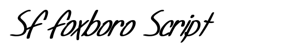 SF Foxboro Script font preview